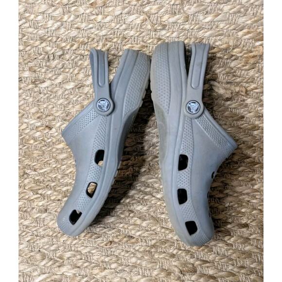 Crocs Classic Slip-On Clogs - Gray - Men's 6 Women's 8 Casual Comfort Sandals - Picture 3 of 8